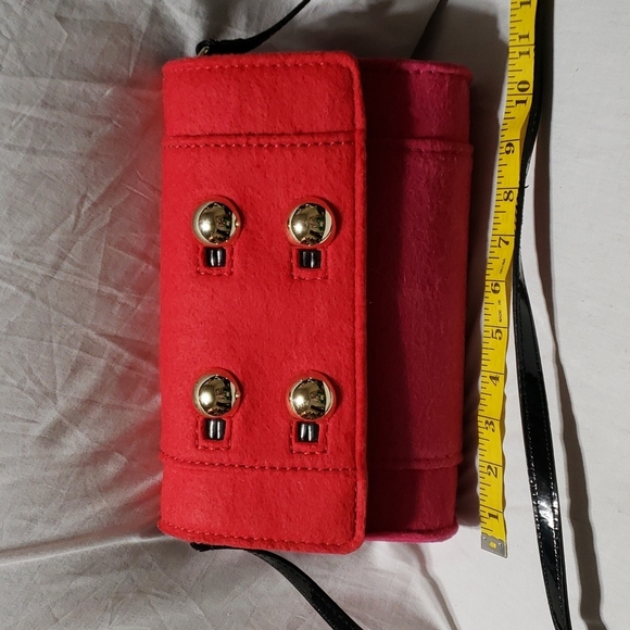 Kate spade pink and red felted crossbody rare - Picture 1 of 14